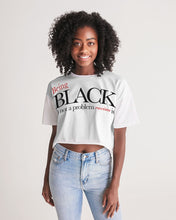 Load image into Gallery viewer, Black Is the problem Women&#39;s Lounge Cropped Tee
