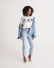 Load image into Gallery viewer, Black Is the problem Women&#39;s Lounge Cropped Tee
