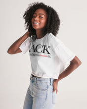 Load image into Gallery viewer, Black Is the problem Women&#39;s Lounge Cropped Tee
